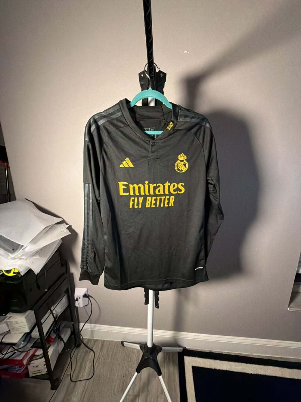 Adidas Real Madrid 23/24 Vini Jr. 7 Third Long Sleeve Jersey Size S